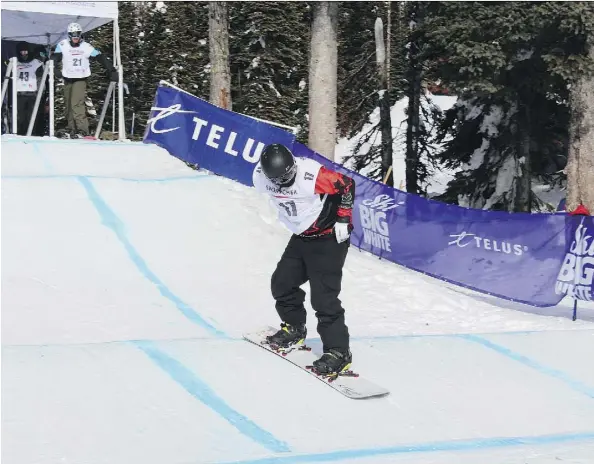  ?? ERIC ESCARAVAGE/CANADA SNOWBOARD ?? Daniel Shoemaker has overcome a near-death experience to become one of Canada’s top para-snowboarde­rs.