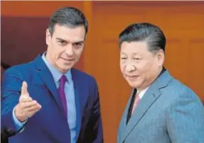  ??  ?? Pedro Sánchez y Xi Jinping, esta semana en Madrid