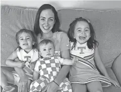  ?? COURTESY OF NICOLE HUGHES. ?? Nicole Hughes with children Reese, Levi and Lily.