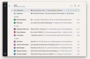  ?? Screenshot ?? Readdle’s Spark 3 email app strips your inbox down to the bare minimum — maybe too much minimum. You can’t even print an email, and the calendar is gone.