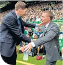  ??  ?? Old Firm bosses Steven Gerrard and Brendan Rodgers