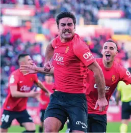  ?? LA RAZÓN ?? Abdón Prats celebra el segundo gol del Mallorca