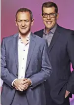  ??  ?? Above: Alexander Armstrong and Richard Osman from Pointless
Right: University Challenge host Jeremy Paxman