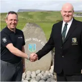  ??  ?? Conor McCormick, Head Profession­al and American Golf Store Manager, County Sligo GC with David O’Donovan, General Manager, County Sligo GC.
