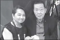  ??  ?? My father JoeCon, together with new Speaker of the House Gloria Macapagal-Arroyo, during a party last week. SPGMA was one of my father’s undersecre­taries during his stint as trade secretary.