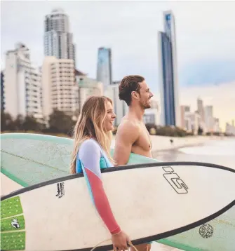  ?? Picture: MATT HARVEY/TOURISM QUEENSLAND ?? Surfers Paradise beach has moved up Instagram’s hit list and is now ranked the second-most hashtagged place in Australia.