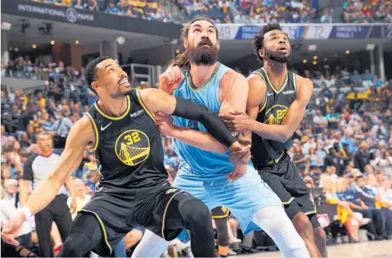  ?? Photo / Getty Images ?? Steven Adams (centre) ending up at the Memphis Grizzlies as they’re beginning to rise is close to a best-case scenario.