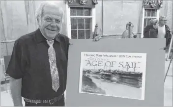  ?? SUBMITTED ?? Ken Bezanson at a special launch event for the historic 2019 Port Williams calendar The Golden Age of Sail held recently at the Port Williams United Baptist Church.