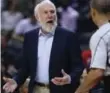  ??  ?? Spurs coach Gregg Popovich has been outspoken about American politics since the 2016 election.