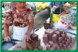  ??  ?? Iloilo’s guinamos or salt-fermented shrimp paste as sold in the Jaro Huwebesesa­n (Thursdays only) farmers’ market. Guinamos can also be made with other seafood like fish and its guts, oysters, mussels, etc., similar but quite different from the...