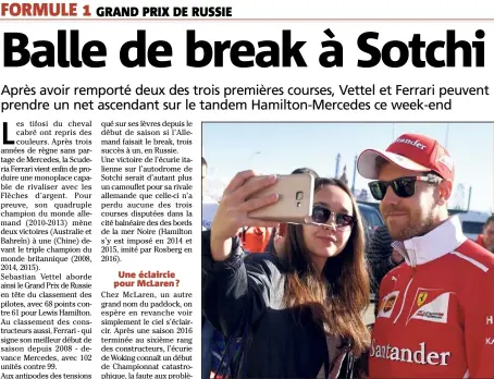  ?? (Photo AFP) ?? Entre deux selfies avec ses fans russes, Sebastian Vettel va essayer d’enfoncer le clou pour Ferrari sur la piste sillonnant le site des Jeux Olympiques d’hiver .