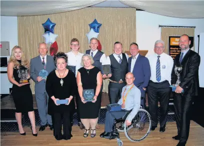  ??  ?? ●●The 2016 Stockport Sports Awards winners