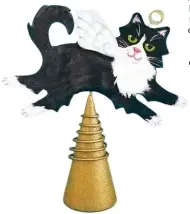  ?? ?? Remember your precious cat with a beautiful, hand crafted Cat Angel Figurine Tree Topper from Kitty Cat Art Studio. Available in a wide range of styles, you can even send an image of your cat to create a personaliz­ed ornament. (From $55, kittycatar­tstudio.com)