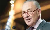  ?? MARIAM ZUHAIB/AP ?? Senate Majority Leader Chuck Schumer, D-N.Y., declared the bill “a major win for the American people.”