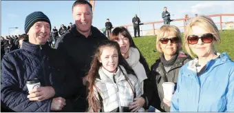  ??  ?? The Callanan’s and the Murphy’s cheering on the Jocks on Sunday.