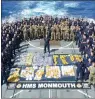  ??  ?? HAUL: The ship’s crew show off the £65m of drugs seized.