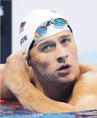  ?? AP FILE ?? Swimmer Ryan Lochte has been suspended until July 2019 by the USADA after getting an intravenou­s infusion that violated anti-doping rules.