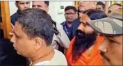  ?? PTI ?? Yoga guru Ramdev and Patanjali MD Acharya Balkrishna arrive at the Supreme Court for hearing, in New Delhi, on Wednesday