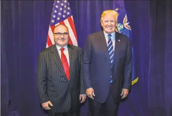  ?? Associated Press ?? George Nader (left), a Lebanese-American adviser to the crown prince of Abu Dhabi, advanced the agenda of Saudi Arabia and the UAE at the highest levels of the U.S. government.