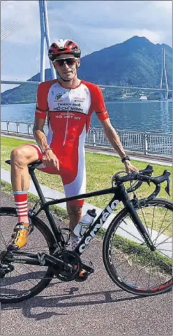  ??  ?? Javier Sardá, ciclista zamorano de 31 años, compite en Vietnam.