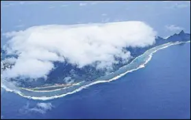  ??  ?? An aerial view of the American Samoa island of Ofu.