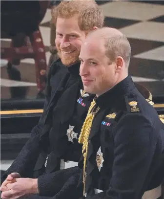  ?? Picture: AFP ?? Prince Harry and Prince William before Prince Harry’s wedding to US actor Meghan Markle at Windsor Castle in 2018.