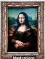  ??  ?? . Masterpiec­e:. . The Mona Lisa. . at the Louvre.