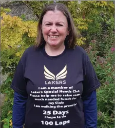  ??  ?? Marian O’Rourke is walking the prom for 25 days to raise funds.
