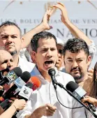  ?? AFP ?? Juan Guaidó llamó al Ejército a rebelarse contra Maduro/
