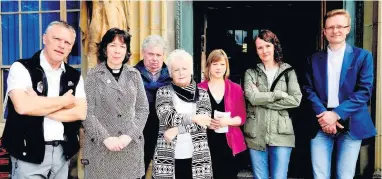  ??  ?? Protest Local people campaigned against the closure of the classroom