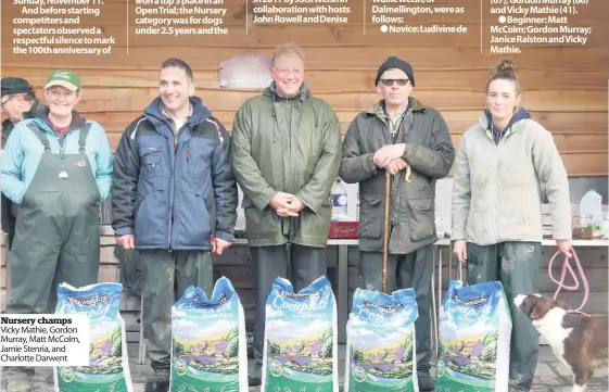  ??  ?? Nursery champs Vicky Mathie, Gordon Murray, Matt McColm, Jamie Stenria, and Charlotte Darwent