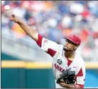  ?? NWA Democrat-Gazette/BEN GOFF ?? Isaiah Campbell worked 51/3 innings, allowing 2 runs on 2 hits with 8 strikeouts for Arkansas.