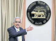  ??  ?? Shaktikant­a Das, the new governor of Reserve Bank of India, arrives to attend a news conference in Mumbai yesterday.