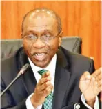  ??  ?? CBN Governor, Godwin Emefiele