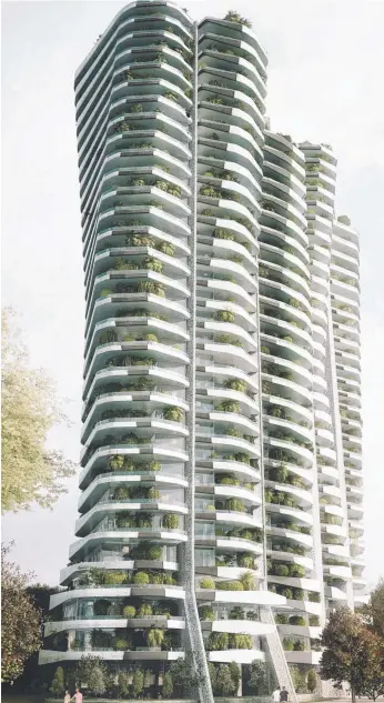  ??  ?? An artist’s impression of Benson Property Group tower at 36-44 Stanhill Drive, Chevron Island.