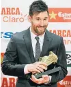  ?? ALBERT GEA/REUTERS ?? Artilheiro. Messi fez 37 gols na Liga Espanhola