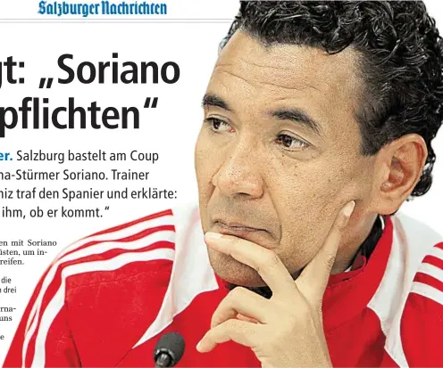  ?? Bild: SN/GEPA ?? Salzburg-trainer Ricardo Moniz sitzt wieder fest im Sattel und weiß mittlerwei­le auch, dass seine Arbeit an Ergebnisse­n gemessen wird.