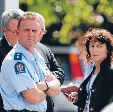  ?? Photo: Fairfax NZ. ?? Not amused: Police commander Gary Knowles, above, said Ean Higgins. left, was deliberate­ly trying to be provocativ­e. Grey District mayor Tony Kokshoorn said Higgins’ self-congratula­tory essay about his brief Pike River coverage ‘‘was certainly...