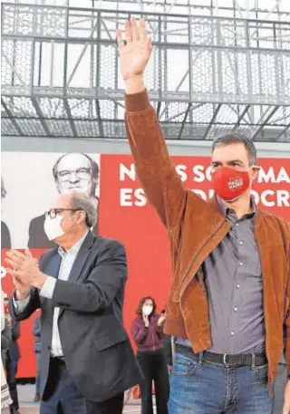  ?? EFE ?? Pedro Sánchez en un acto electoral de apoyo a Gabilondo