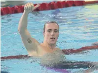  ??  ?? Bowing out Robbie in the pool