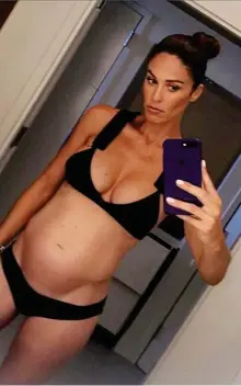  ??  ?? Fit: Glenda Gilson, who had her baby boy in October