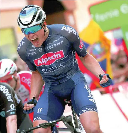  ?? EFE ?? Jesper Philipsen logró en Albacete su segunda victoria de etapa