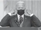  ?? MANUEL BALCE CENETA/AP ?? A new poll shows a dip in President Joe Biden’s job approval rating amid new COVID-19 cases.