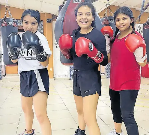  ?? /EVERARDO NAVA ?? Tres zacatelque­nses se abren camino en el boxeo femenil