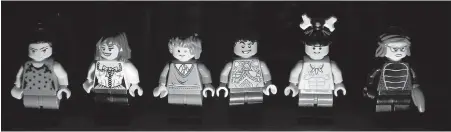  ?? PHOTOS BY TRIBUNE NEWS SERVICE ?? According to philosophy professor Roy Cook, there are now more than two dozen shades of skin tones used in Lego minifigure­s in addition to figures with “racially and ethnically stereotype­d” facial features..