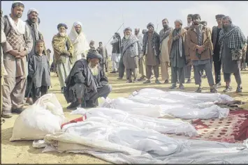  ?? NAJIM RAHIM / ASSOCIATED PRESS ?? On Thursday, the U.S. military in Afghanista­n said the results of its investigat­ion into the November firefight with the Taliban in Kunduz province show that American troops had fired on Afghan homes, killing 33 civilians.
