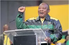  ?? AFP ?? South Africa’s President Cyril Ramaphosa gestures as he addresses the African National Congress (ANC) in Johannesbu­rg on July 29, 2022.