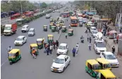  ?? — G.N. JHA ?? Vehicles seen on road despite lockdown in New Delhi on Tuesday.