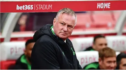  ?? ?? Stoke City manager Michael O’neill faces a busy transfer window this summer.