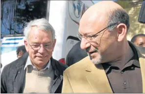  ?? Picture: SUNDAY TIMES ?? RESPONSIBI­LITY: Jeremy Cronin, left, yesterday took a stab at the National Developmen­t Plan, produced under Trevor Manuel’s guidance, saying it was ‘not written in stone’.